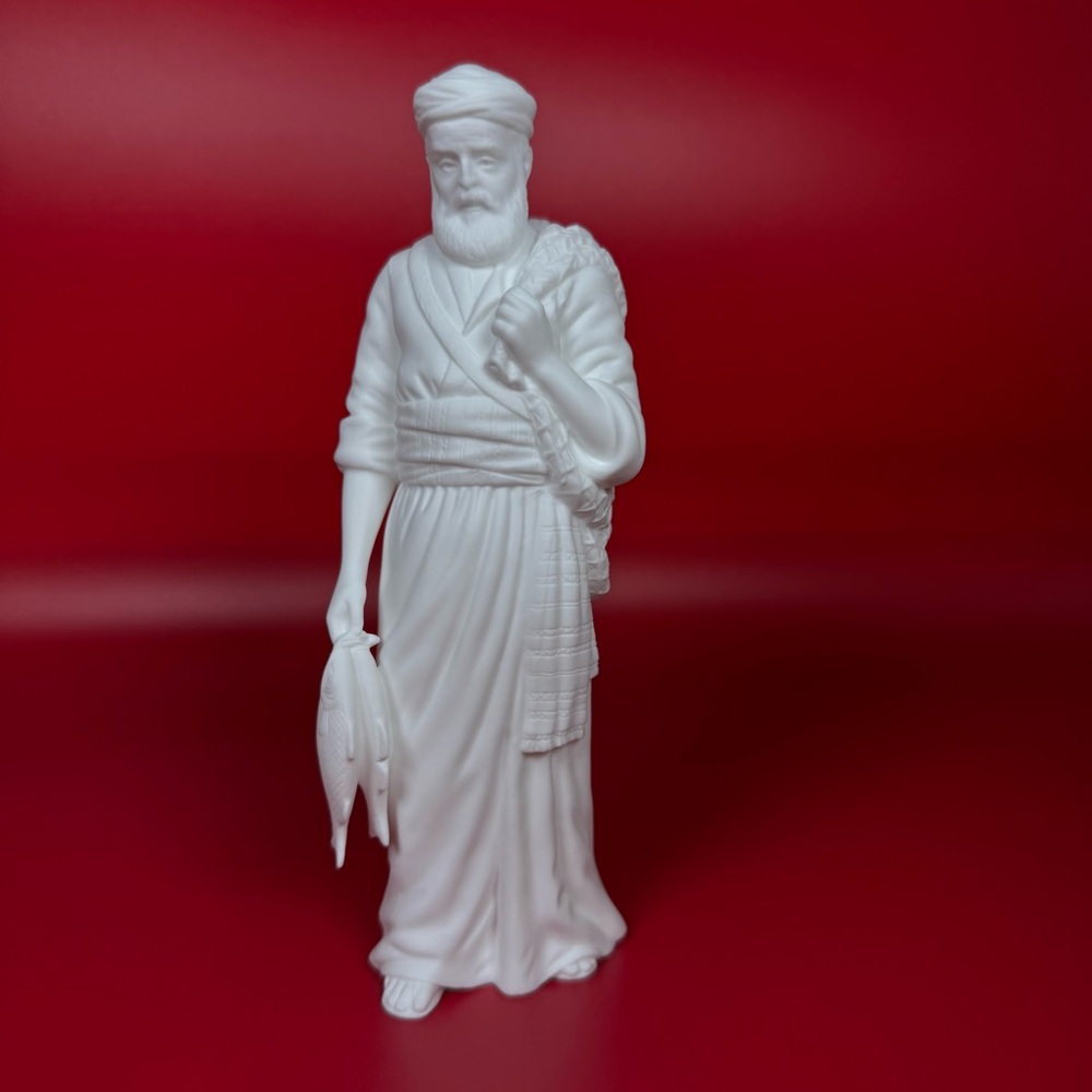 Lenox Nativity Fisherman Figurine White Porcelain Christmas Village Figure - Picture 5 of 12